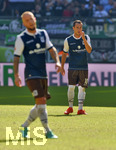 25.09.2016,  Fussball 2.Liga 2016/2017, 7.Spieltag,   TSV 1860 Mnchen - Hannover 96, in der Allianz-Arena Mnchen. v.l. Daniel Adlung (TSV 1860 Mnchen) und Michael Liendl (TSV 1860 Mnchen) .   
