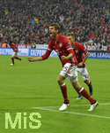 19.10.2016,  Fussball Champions-League 2016/2017, Vorrunde 3.Spieltag, FC Bayern Mnchen - PSV Eindhoven, in der Allianzarena Mnchen. Thomas Mller (FC Bayern Mnchen) Torjubel 