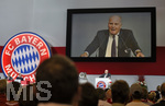 25.11.2016, Fussball Bundesliga 2016/2017,  FC Bayern Mnchen, Jahreshauptversammlung im AUDI-Dome Mnchen. Prsident Uli Hoeness (FC Bayern) hlt seine Antrittsrede als Prsident. 