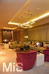 09.01.2017,  Doha (Katar).  AlRayyan Hotel Doha, Curio Collection by Hilton, in der Mall of Qatar, Al Rayyan, Doha. 5 Sterne Hotel. Das Wohnzimmer einer Luxus-Suite. 
