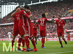 04.03.2017, Fussball 1.Bundesliga 2016/2017, 23.Spieltag, 1. FC Kln - FC Bayern Mnchen, im RheinEnergieStadion Kln. Jubel Bayern Mnchen zum Tor zum 0:1