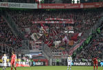 19.03.2017, Fussball 1.Bundesliga 2016/2017, 25.Spieltag, Borussia Mnchengladbach - FC Bayern Mnchen, im Borussiapark-Stadion Mnchengladbach. Bayern-Fankurve.