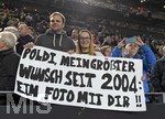 22.03.2017, Fussball Test-Lnderspiel, Deutschland - England, in Dortmund, Signal-Iduna-Park-Stadion Dortmund, Poldi Fans mit Transparent.