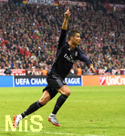 12.04.2017,  Fussball Champions-League 2016/2017, Viertelfinale Hinspiel, FC Bayern Mnchen - Real Madrid, in der Allianz-Arena Mnchen. Torjubel Christiano Ronaldo (Real Madrid).