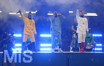 03.06.2017,  Fussball UEFA Champions-League Finale 2017, Juventus Turin - Real Madrid, im National Stadium of Wales in Cardiff. Showprogramm mit dem Auftritt der Band Black Eyed Peas