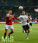 06.06.2017, Fussball Lnderspiel, Dnemark - Deutschland, in Brondby Stadion Kopenhagen, v.l. Jens Stryger Larsen (Dnemark) gegen Jonas Hector (Deutschland) 