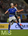 10.06.2017, Fussball Lnderspiel WM-Qualifikation, Deutschland - San Marino, im Stadion Nrnberg. v.l. Marco Bernardi (San Marino) gegen Leon Goretzka (Deutschland) 