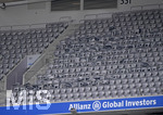12.07.2017, Fussball 1.Bundesliga 2017/2018,  Pressekonferenz in der Allianz Arena Mnchen, FC Bayern Mnchen stellt den Neuzugang aus Madrid vor, James Rodriguez (FC Bayern Mnchen). Derzeit ist die Arena eine Baustelle, die grauen Sitze werden gerade neu eingebaut. 