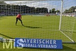 13.07.2017, Fussball Regionalliga Bayern 2017/2018, 1.Spieltag, FC Memmingen - TSV 1860 Mnchen, in der Arena Memmingen. Werbeaufsteller Bayerischer Fussball Verband