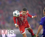 12.09.2017,  Fussball Championsleague 2017/2018, FC Bayern Mnchen - RSC Anderlecht, in der Allianz-Arena Mnchen. James Rodriguez (FC Bayern Mnchen) Kopfball.