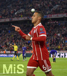 12.09.2017,  Fussball Championsleague 2017/2018, FC Bayern Mnchen - RSC Anderlecht, in der Allianz-Arena Mnchen. Thiago (FC Bayern Mnchen) jubelt.