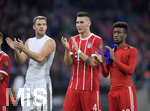 12.09.2017,  Fussball Championsleague 2017/2018, FC Bayern Mnchen - RSC Anderlecht, in der Allianz-Arena Mnchen. v.li: Torwart Manuel Neuer (FC Bayern Mnchen), Niklas Sle (FC Bayern Mnchen), Kingsley Coman (Bayern Mnchen) nach dem Spiel.