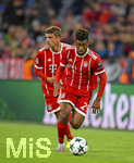 12.09.2017,  Fussball Championsleague 2017/2018, FC Bayern Mnchen - RSC Anderlecht, in der Allianz-Arena Mnchen. v.li: Thomas Mller (FC Bayern Mnchen) und Kingsley Coman (Bayern Mnchen).