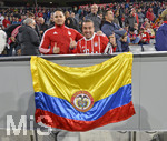 12.09.2017,  Fussball Championsleague 2017/2018, FC Bayern Mnchen - RSC Anderlecht, in der Allianz-Arena Mnchen. Bayern-Fans mit der Kolumbianischen Flagge, Fans von James Rodriguez (FC Bayern Mnchen).