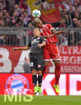 16.09.2017,  Fussball 1.Liga 2017/2018, 4.Spieltag, FC Bayern Mnchen - 1.FSV Mainz 05, in der Allianz-Arena Mnchen. v.oi: Pablo de Blasis (FSV Mainz 05) gegen Jerome Boateng (FC Bayern Mnchen).