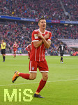 16.09.2017,  Fussball 1.Liga 2017/2018, 4.Spieltag, FC Bayern Mnchen - 1.FSV Mainz 05, in der Allianz-Arena Mnchen. Robert Lewandowski (FC Bayern Mnchen) Torjubel.