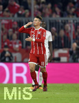 28.10.2017,  Fussball 1.Liga 2017/2018, 10.Spieltag, FC Bayern Mnchen - RB Leipzig, in der Allianz Arena Mnchen. James Rodriguez (FC Bayern Mnchen) jubelt nach seinem Treffer zum 1:0.
