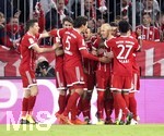 28.10.2017,  Fussball 1.Liga 2017/2018, 10.Spieltag, FC Bayern Mnchen - RB Leipzig, in der Allianz Arena Mnchen.   Torjubel James Rodriguez (FC Bayern Mnchen).