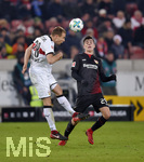 08.12.2017,  Fussball 1.Liga 2017/2018, 15.Spieltag, VfB Stuttgart - Bayer Leverkusen, in der Mercedes Benz Arena Stuttgart. v.l. Holger Badstuber (Stuttgart) gegen Kai Havertz (Leverkusen) 