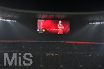 20.12.2017, Fussball DFB-Pokal 2017, Achtelfinale,  FC Bayern Mnchen - Borussia Dortmund, in der Allianz-Arena Mnchen. Franck Ribery (FC Bayern Mnchen) auf der Anzeigetafel.