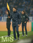 07.02.2018, Fussball DFB Pokal 2017/2018, Viertelfinale, FC Schalke 04 - VfL Wolfsburg, in der VELTINS-Arena Gelsenkirchen. Trainer Domenico Tedesco (Schalke) 