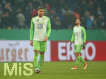 07.02.2018, Fussball DFB Pokal 2017/2018, Viertelfinale, FC Schalke 04 - VfL Wolfsburg, in der VELTINS-Arena Gelsenkirchen. Jeffrey Bruma (Wolfsburg) enttuscht 