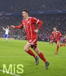 10.02.2018,  Fussball 1.Liga 2017/2018, 22.Spieltag,  FC Bayern Mnchen - FC Schalke 04, in der Allianz Arena Mnchen. Torjubel Robert Lewandowski (FC Bayern Mnchen).