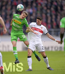 11.02.2018,  Fussball 1.Liga 2017/2018, 22.Spieltag,  VfB Stuttgart - Borussia Mnchengladbach, in der Mercedes-Benz-Arena Stuttgart. v.li: Matthias Ginter (Borussia Mnchengladbach) gegen Mario Gomez (Stuttgart).