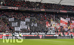 11.02.2018,  Fussball 1.Liga 2017/2018, 22.Spieltag,  VfB Stuttgart - Borussia Mnchengladbach, in der Mercedes-Benz-Arena Stuttgart. Proteste der Stuttgarter Fans gegen die Kommerzialisierung in Fussball.   