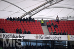 11.02.2018,  Fussball 1.Liga 2017/2018, 22.Spieltag,  VfB Stuttgart - Borussia Mnchengladbach, in der Mercedes-Benz-Arena Stuttgart. Leere Tribnen whrend des Spieles.