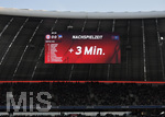 24.02.2018,  Fussball 1.Liga 2017/2018, 24.Spieltag,  FC Bayern Mnchen - Hertha BSC Berlin, in der Allianz Arena Mnchen. Plus 3 Minuten Nachspielzeit erscheint auf der Anzeigetafel.