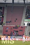 03.03.2018,  Fussball 1.Liga 2017/2018, 25.Spieltag,  FC Augsburg - TSG Hoffenheim, in der WWK-Arena Augsburg. Nur wenige Hoffenheimer Fans sitzen im Gsteblock.