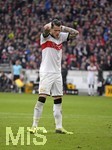 11.03.2018,  Fussball 1.Liga 2017/2018, 26.Spieltag,  VfB Stuttgart - RB Leipzig, in der Mercedes-Benz-Arena Stuttgart. Daniel Ginczek (Stuttgart) frustriert.