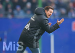 17.03.2018, Fussball 1. Bundesliga 2017/2018, 27. Spieltag, Hamburger SV - Hertha BSC Berlin, im Volksparkstadion Hamburg. Trainer Christian Titz (Hamburg) 