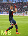 18.03.2018,  Fussball 1.Liga 2017/2018, 27.Spieltag, RB Leipzig - FC Bayern Mnchen, in der Red Bull Arena Leipzig. Torjubel Sandro Wagner (FC Bayern Mnchen) zum 1:0.