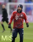 18.03.2018,  Fussball 1.Liga 2017/2018, 27.Spieltag, RB Leipzig - FC Bayern Mnchen, in der Red Bull Arena Leipzig. Franck Ribery (FC Bayern Mnchen) lacht beim Aufwrmen.