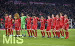 31.03.2018, Fussball 1. Bundesliga 2017/2018, 28. Spieltag, FC Bayern Mnchen - Borussia Dortmund, in der Allianz-Arena Mnchen. Schlussjubel der Bayern.