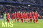 11.04.2018, Fussball UEFA Champions League 2017/2018, Viertelfinale Rckspiel, FC Bayern Mnchen - FC Sevilla, in der Allianzarena Mnchen.  Schlussjubel der Bayern nach dem Einzug ins Halbfinale.