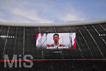 14.04.2018, Fussball 1. Bundesliga 2017/2018, 30. Spieltag, FC Bayern Mnchen - Borussia Mnchengladbach, in der Allianz-Arena Mnchen. Torschtze Sandro Wagner (FC Bayern Mnchen) wird auf der Anzeigetafel angezeigt.
