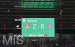 17.04.2018, Fussball DFB Pokal 2017/2018, Halbfinale, Bayer Leverkusen - FC Bayern Mnchen, in der BayArena Leverkusen. Endstand 2:6 auf der Anzeigetafel.