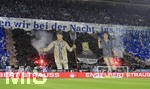 18.04.2018, Fussball DFB Pokal 2017/2018, Halbfinale, FC Schalke 04 - Eintracht Frankfurt, in der Veltins Arena auf Schalke. Fan-Choreografie der Schalker 
