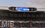 01.05.2018, Fussball UEFA Champions League 2017/2018, Halbfinale Rckspiel, Real Madrid - FC Bayern Mnchen, im Bernabeu-Stadion Madrid. Tor von Karim Benzema (Real Madrid) wird auf der Anzeigetafel angezeigt.