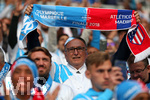 16.05.2018,  Fussball UEFA Europa-League Finale 2018, Olympique Marseille - Atletico Madrid, im Parc Olympique Lyonnais. Atletico Marseille Fan mit Schal