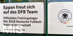24.05.2018, Fussball Deutsche Nationalmannschaft, Trainingslager in Eppan (Sdtirol) vor der WM 2018. Schilder und Fahnen im Ort informieren ber das Trainingslager. 