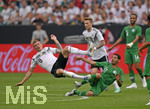 08.06.2018, Fussball Lnderspiel, Deutschland - Saudi Arabien, in der BayArena Leverkusen. v.li: Toni Kroos (Deutschland) gegen Taisir Al-Jassim (Saudi-Arabien).
