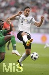 08.06.2018, Fussball Lnderspiel, Deutschland - Saudi Arabien, in der BayArena Leverkusen. Mats Hummels (Deutschland) am Ball.