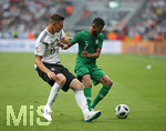 08.06.2018, Fussball Lnderspiel, Deutschland - Saudi Arabien, in der BayArena Leverkusen. v.l. Niklas Sle (Deutschland) gegen Salman Al-Faraj (Saudi-Arabien) 