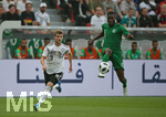 08.06.2018, Fussball Lnderspiel, Deutschland - Saudi Arabien, in der BayArena Leverkusen. v.l. Timo Werner (Deutschland) gegen Omar Othman (Saudi-Arabien) 