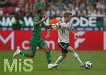08.06.2018, Fussball Lnderspiel, Deutschland - Saudi Arabien, in der BayArena Leverkusen. v.l. Abdullah Otayf (Saudi-Arabien) gegen Marco Reus (Deutschland) 