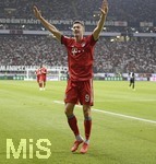 12.08.2018, Fussball 1. Bundesliga 2018/2019, DFL-Supercup 2018, Eintracht Frankfurt - FC Bayern Mnchen , in der Commerzbank-Arena Frankfurt/Main. Torjubel  Robert Lewandowski (FC Bayern Mnchen).